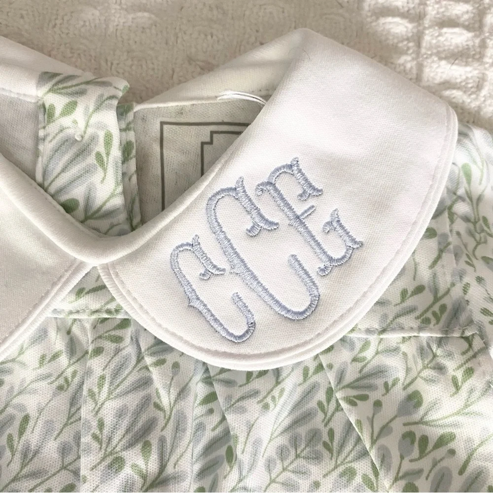 Lila and Hayes floral print baby girl set monogrammed CEC 6-12M NWT